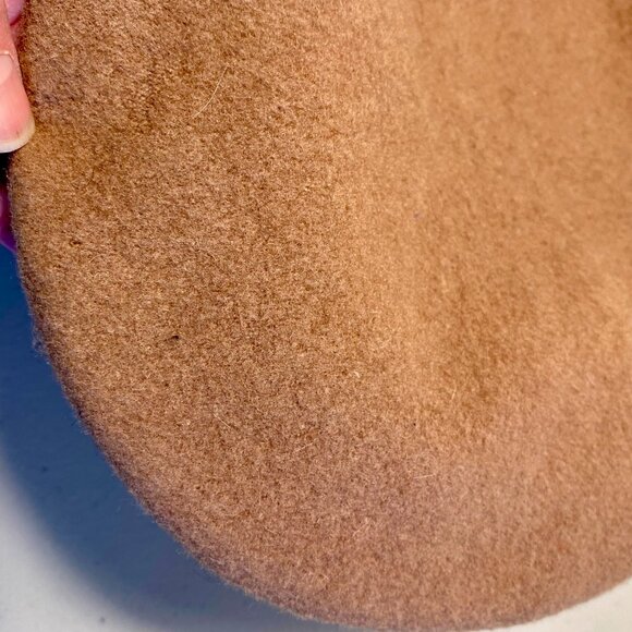 KANGOL blue 100% Pure New Wool 504 Seamless Flat Cap Medium, Camel/LghtBrw - Picture 11 of 12